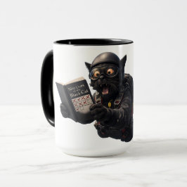Caneca Ninth life, oh bugger, funny skydiving black cat t