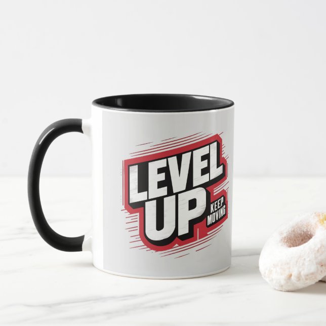 Caneca Nivelar para Cima Continuar a Mover (Com Donut)
