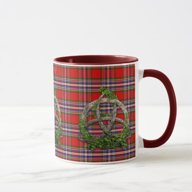 Caneca Nó da trindade e Tartan celtas de MacFarlane do (Direita)