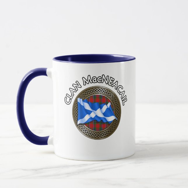 Caneca Nó de Tartã e Bandeira do Clã MacNeacail (Esquerda)