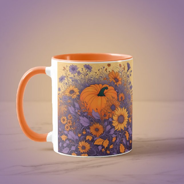Caneca No Jardim das Halloween (Criador carregado)