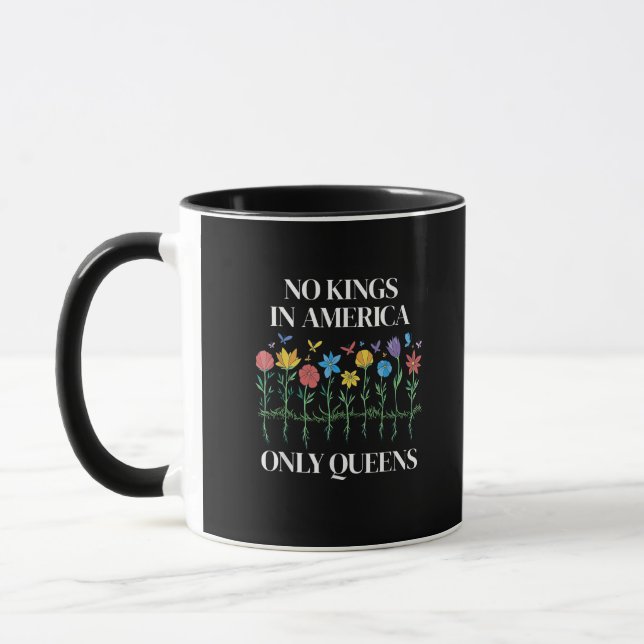 Caneca No Kings In America Only Queens Funny Queer Gay Pr (Esquerda)