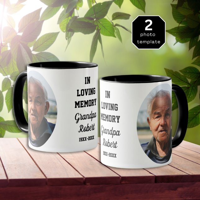 Caneca No Loving Memory 2 Photo Memorial Keepsasasaet (In Loving Memory 2 Photo Memorial Keepsake Mug)