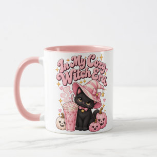 Caneca No Meu Período de Bruxa Aconchegante Rosa Hallowee