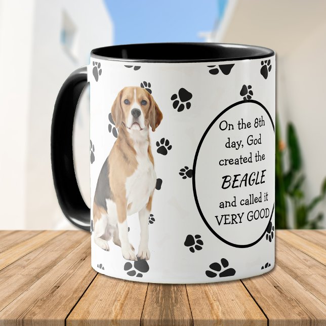 Caneca No oitavo dia Deus Criou Beagles (Criador carregado)
