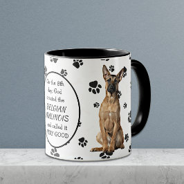 Caneca No oitavo dia Deus Criou Cães Malinois