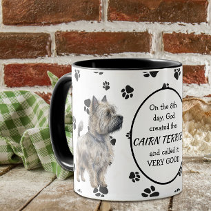 Caneca No oitavo dia Deus Criou Cairn Terrier Dogs