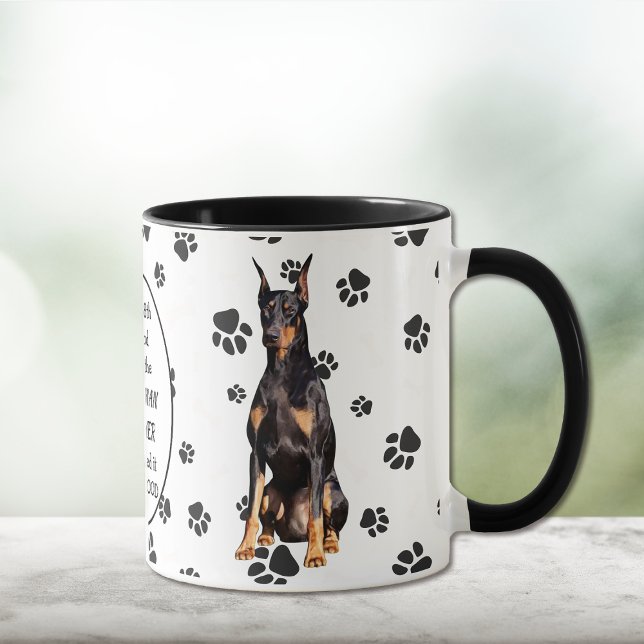 Caneca No oitavo dia Deus Criou Doberman Pinschers (Criador carregado)