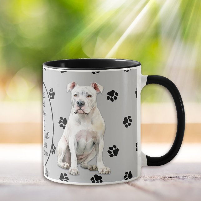 Caneca No oitavo dia Deus Criou o Cachorro Dogo Argentino (Criador carregado)