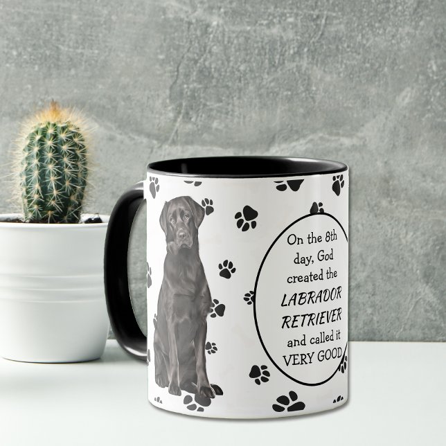 Caneca No oitavo dia Deus Criou RECUPERADORES DE LABRADOR (Criador carregado)