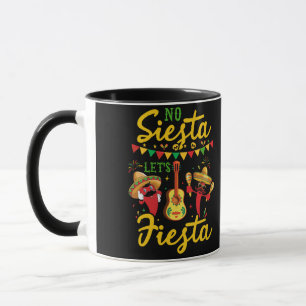 Caneca No Siesta Vamos Fiesta Mexicana Maracas Sombrero