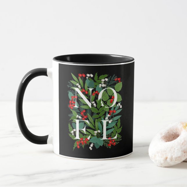 Caneca NOEL Greenery Berries Natal (Com Donut)