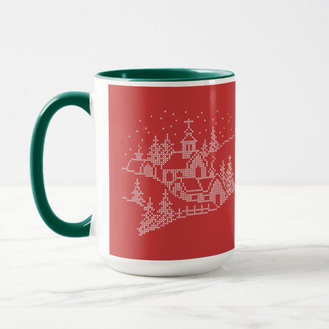 Caneca Noite de neve de Natal na vila (Esquerda)