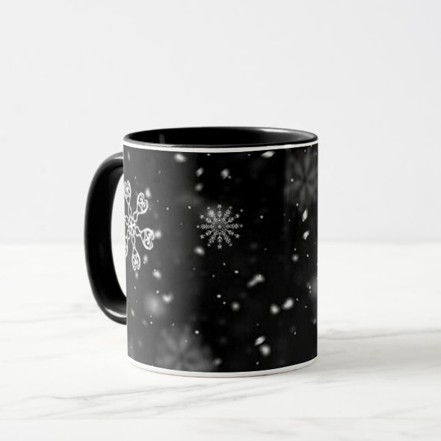 CANECA NOITE ESTRELADA ESCURA | PRESENTE CELESTIAL DE FÉR (Frente Esquerda)