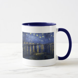 Caneca Noite estrelado de Van Gogh sobre o Rhone