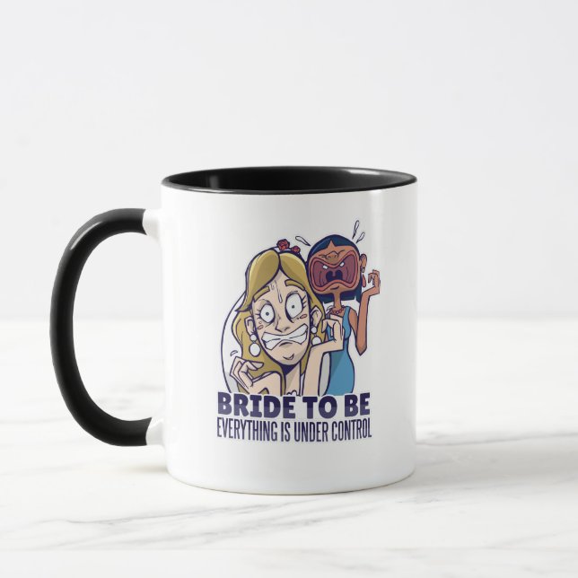 Caneca Noiva Engraçada De Estar Tudo Sob Controle Present (Esquerda)