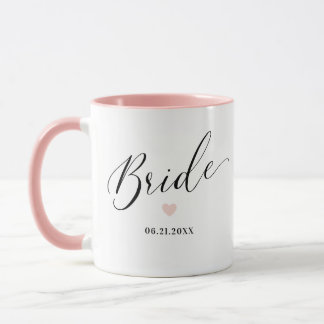 Caneca Noiva personalizada de casamento de script Gift Mu