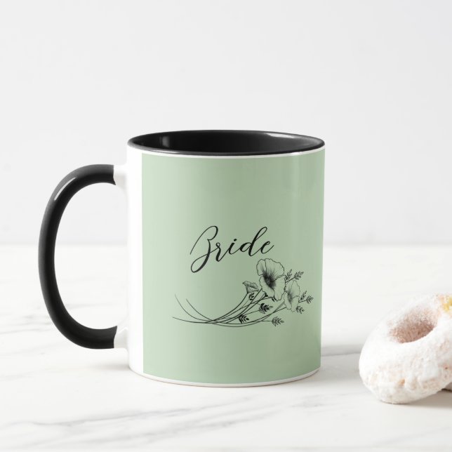 Caneca Noivas Flores Selvagens Desenhos  (Com Donut)