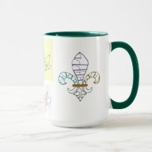 NOLA Mardi Gras Fleur de Lis Artistic Design Mug