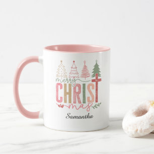 Caneca Nome Alegre Natal Modern Whimsical Pastel
