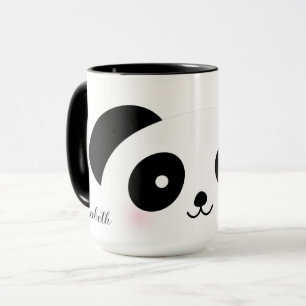 Caneca Nome bonito do costume do urso de panda dos