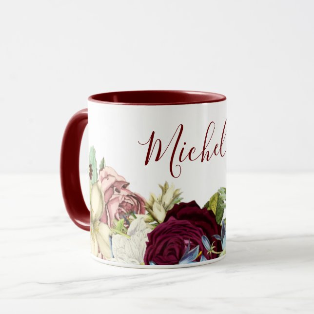 Caneca Nome Botânico Floral (Frente Esquerda)