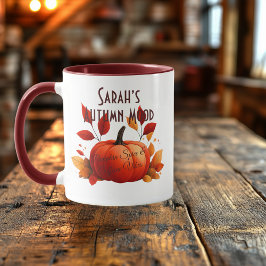 Caneca Nome: Café Humor de Outono – Vibrações de Tempero 