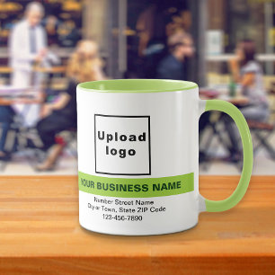 Caneca Nome comercial destacado no Verde limão Combo Mug