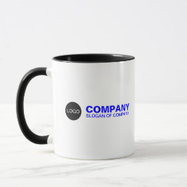 Caneca Nome corporativo e marca de logotipo e slogan pers