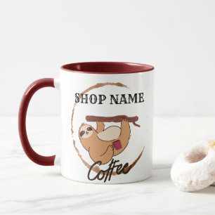 Caneca Nome da loja personalizado de café Chá animais de