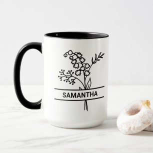 Caneca Nome da Mãe Personalizada do Mês de Nascimento do 