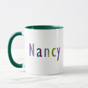 Caneca Nome da "Nancy" na letra vívida Primavera