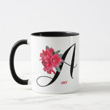 Nome de Amy personalizável flores vermelhas bonito