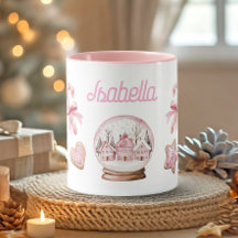 Nome de Biscoitos de Natal Cor-de-Rosa Fofos