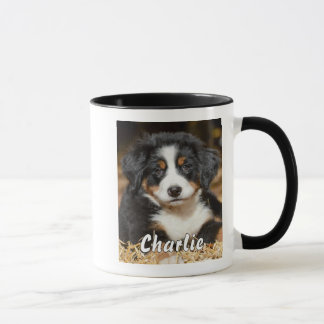 Caneca Nome de Cachorrinho Bernês Fofinho Foto com Acento