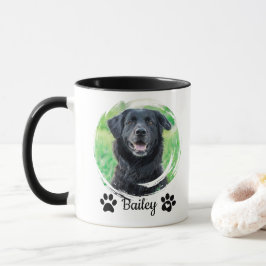 Caneca Nome de Foto Simples de Pet Moderno