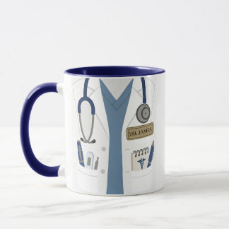 Caneca Nome de Médico Personalizado Profissional Médico 