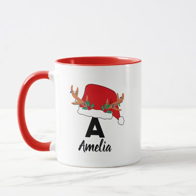 Caneca Nome de Natal Personalizado (Esquerda)