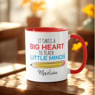 Caneca Nome de Professores Personalizados Modernos Com Ci