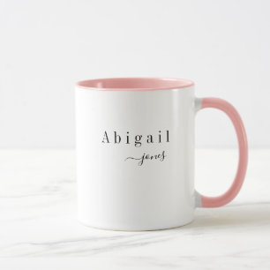 Caneca Nome de Script Minimalista Elegante Personalizado