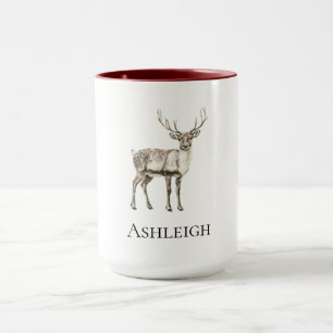Caneca Nome de veado Russo de Natal