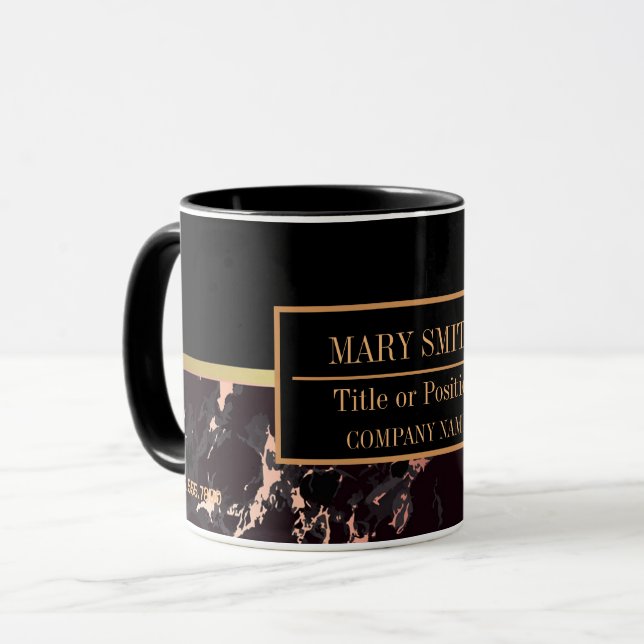 Caneca Nome do Adicionar Comercial Moderno do Marble (Frente Esquerda)