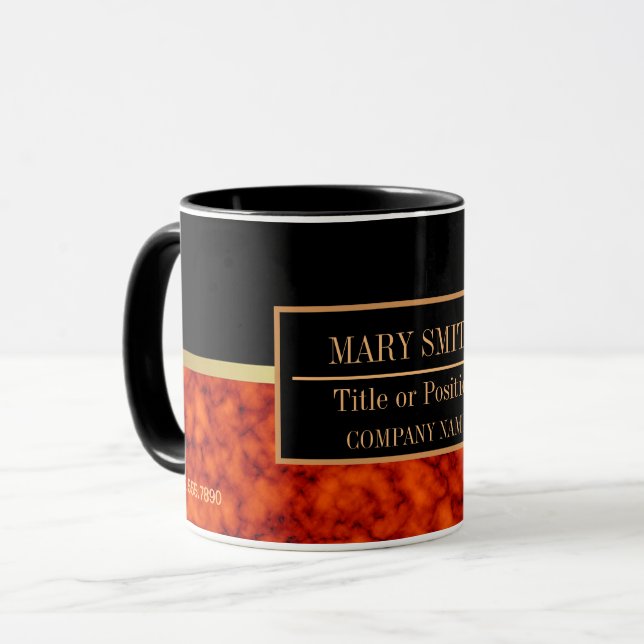 Caneca Nome do Adicionar Comercial Moderno do Marble (Frente Esquerda)