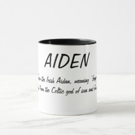 Caneca Nome do Aiden Significa
