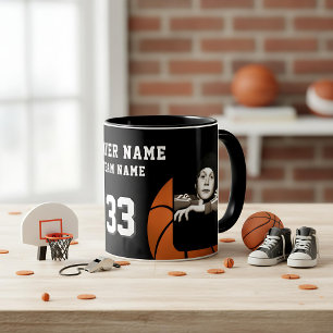 Caneca Nome do Jogador de Basquete Número Equipe 2 Fotos