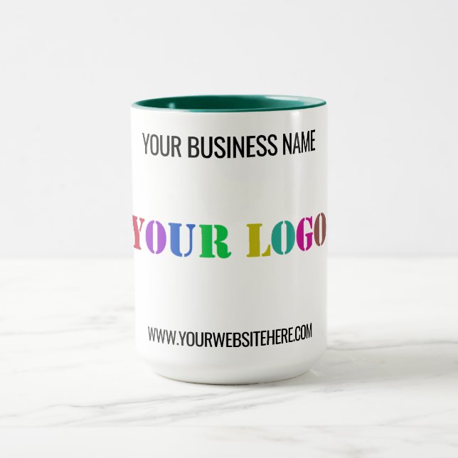 Caneca Nome do logotipo comercial personalizado Site Mug  (Centro)