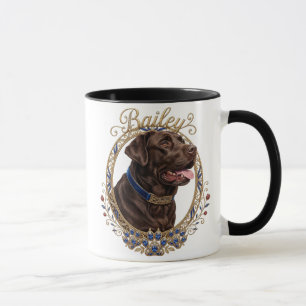 Caneca Nome e Foto do Pet com Tipografia Moderna Simples