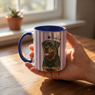 Caneca Nome e Foto Simples Modernos de Pet