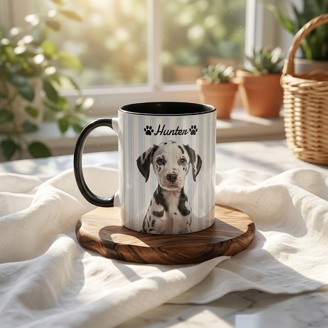 Caneca Nome e Foto Simples Modernos de Pet (Criador carregado)