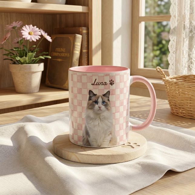 Caneca Nome e Foto Simples Modernos do Pet (Criador carregado)